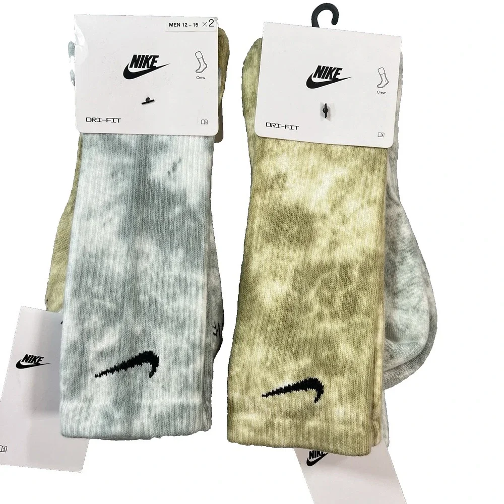 Nike Everyday Plus Cushioned Tie-Dye Crew Socks 4 Pairs Size XL 12-15 DM3407-912